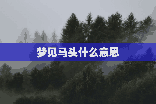 梦见马头什么意思